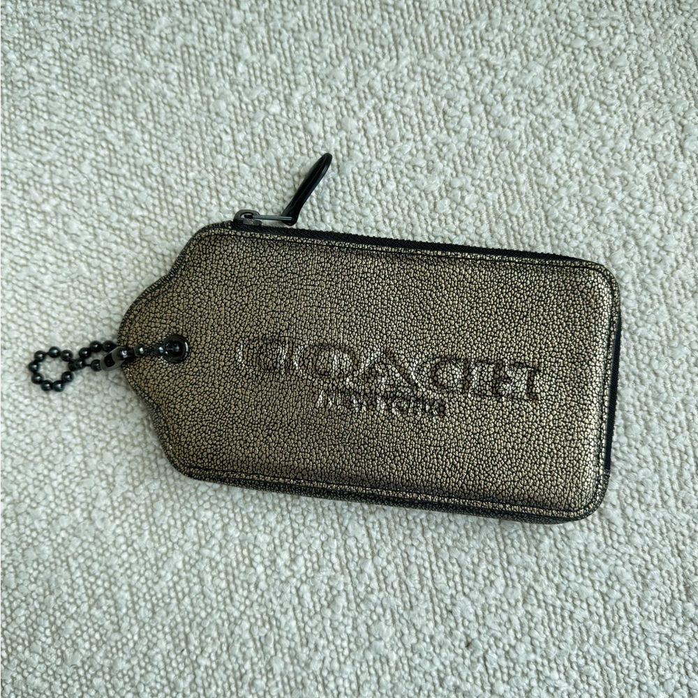 COACH Metallic Leather Bag Charm